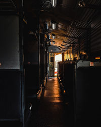 Empty railway coach