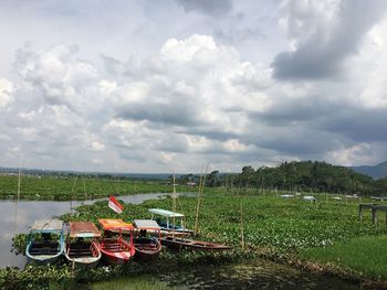 Boats by the lake