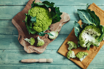 High angle view of chopped vegetables on cutting board