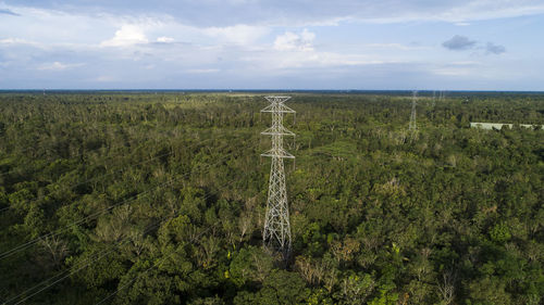 Scenic view of land against sky