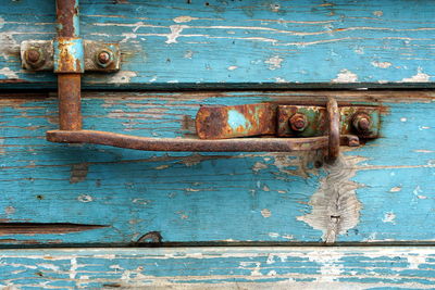 Full frame shot of rusty metal door