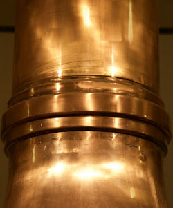 Close-up of illuminated metal