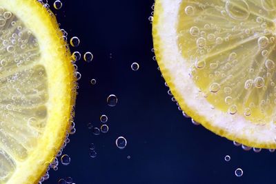 Lemon slice on table