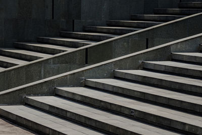 High angle view of empty staircase in building