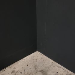 High angle view of tiled floor in darkroom