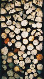 Full frame shot of firewood