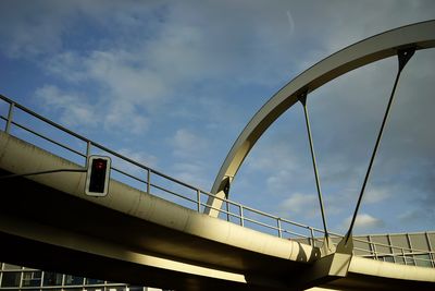 Low angle view of bridge against sky