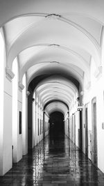 Empty corridor in building