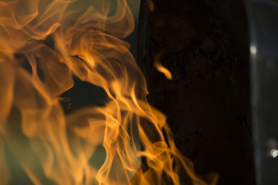 Close-up of bonfire