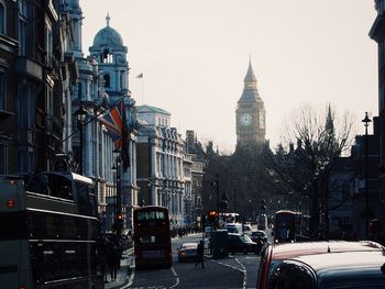 Cars moving on the city