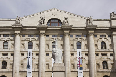 Low angle view of historical building against sky