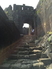 Steps leading towards old building