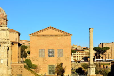 Old building against blue sky