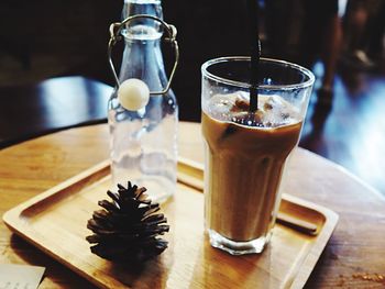 Close-up of drink on table