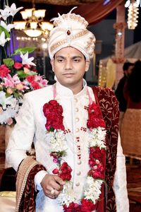 Young bridegroom wearing traditional clothing