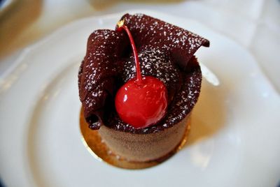 Close-up of dessert in plate