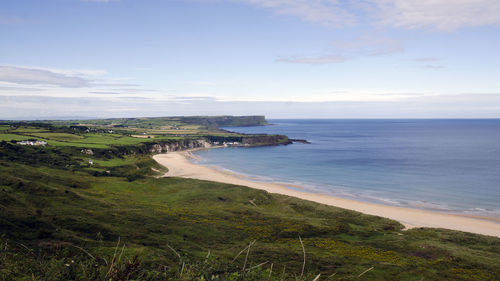 High angle view of beach