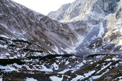 Scenic view of snowcapped mountains