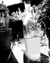 Close-up of drink in glass on table