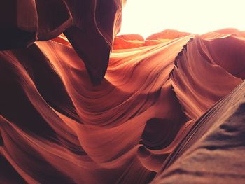 Midsection of rock formations in desert