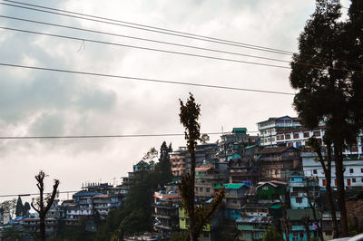 Low angle view of buildings against sky