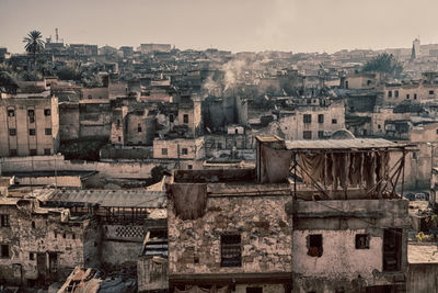 Aerial view of buildings in city