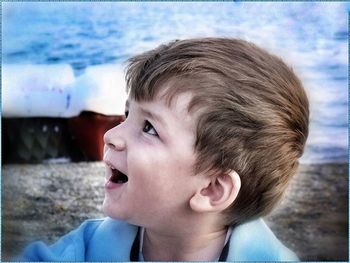 Close-up portrait of boy