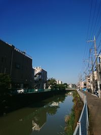 View of canal along buildings