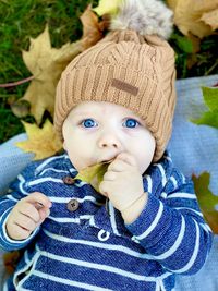 Portrait of cute baby boy