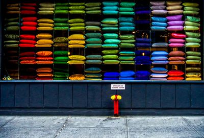 Close-up of multi colored wall