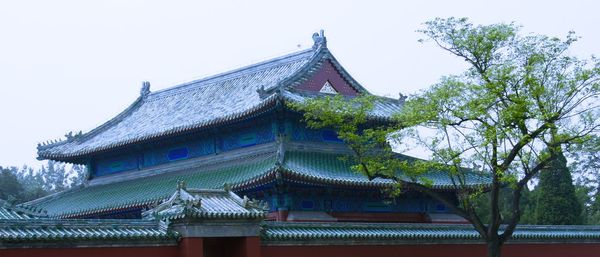 Low angle view of temple against sky