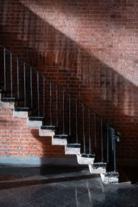 High angle view of staircase 