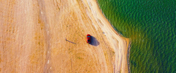 Top down view of beach