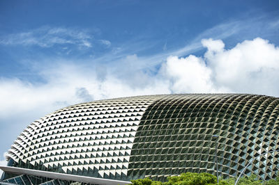 Low angle view of modern building against sky