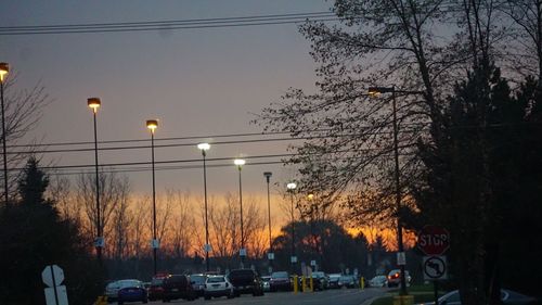 Cars on road at night