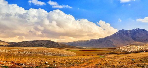 Panoramic view of landscape against sky