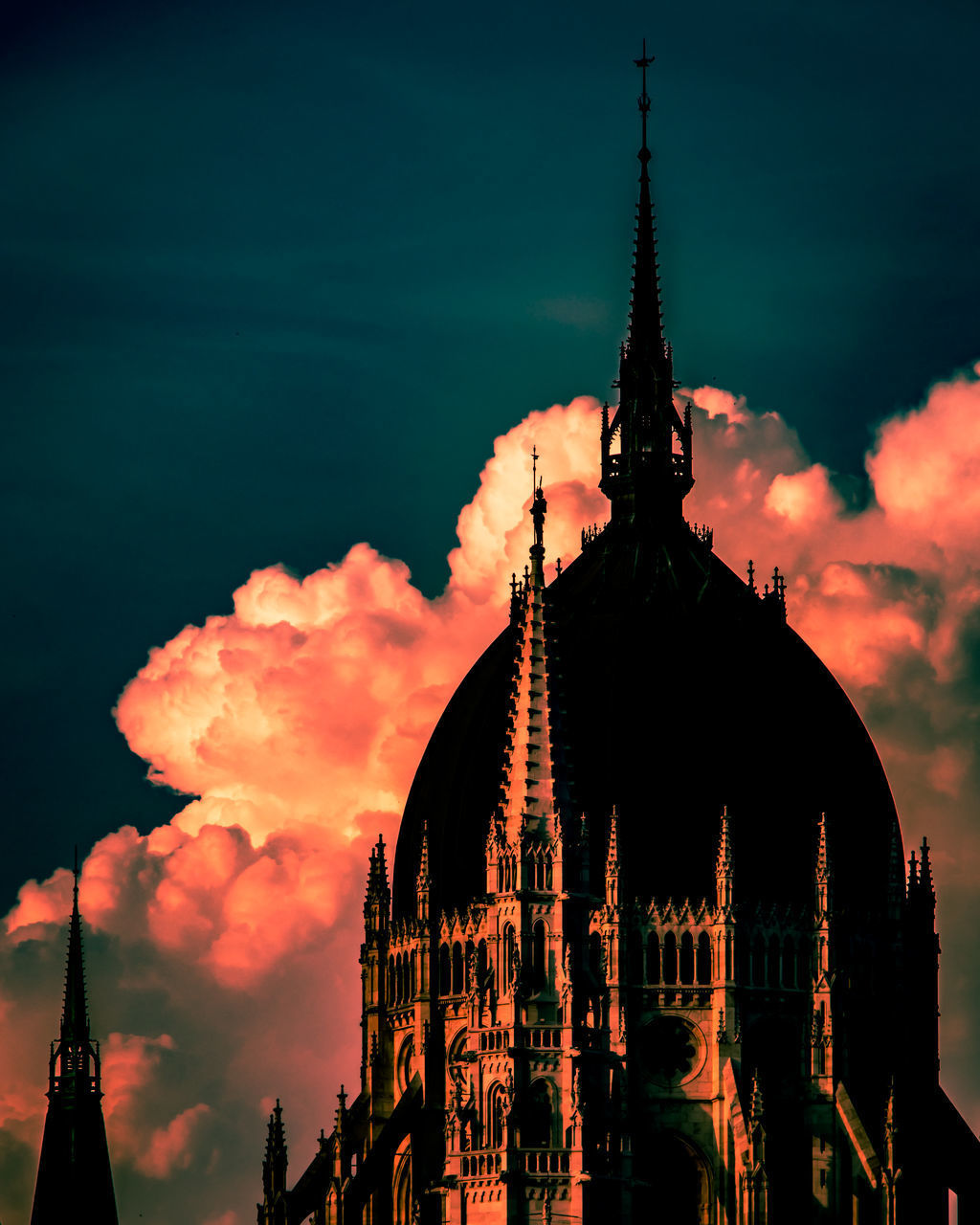 TRADITIONAL BUILDING AGAINST SKY DURING SUNSET