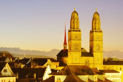 View of cathedral against sky in city