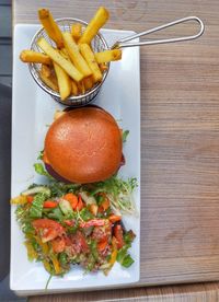 Close-up of food on table