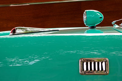Close-up of boat in container