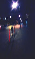 Illuminated street light at night