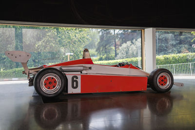 White italian formula three car dallara f380 from the 1980s.