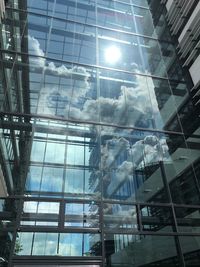 Low angle view of modern building against sky