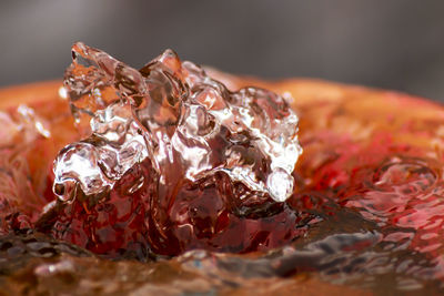 Close-up of ice cream on table