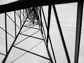 Low angle view of metallic structure