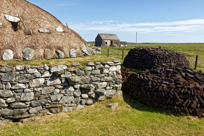 Stone wall of old building