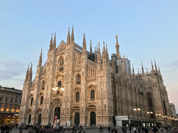 Panoramic view of temple building against sky