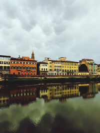 Reflection of buildings in river