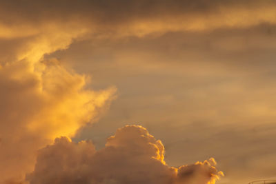 Low angle view of dramatic sky