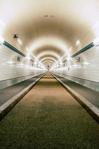 View of empty subway tunnel